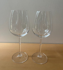 2x Rare, Nachtmann Clear Crystal Glass ‘Pearl’ Red Wine Goblets, Large 600 ml