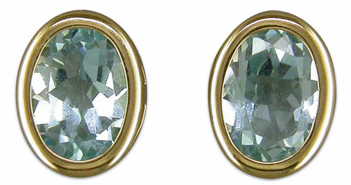 9ct gold earrings - earrings, topaz