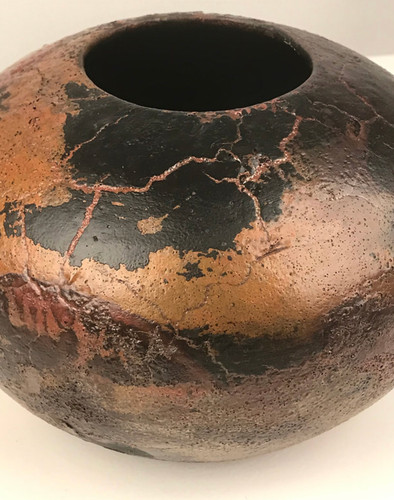 Raku unique wood fired - wood, ceramic