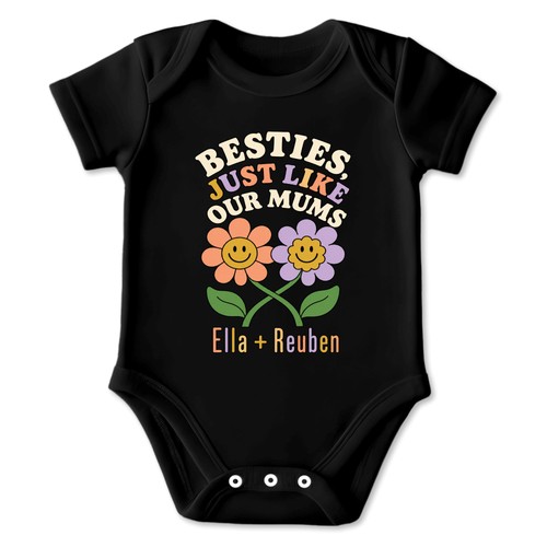 Personalised retro flower - personalised,