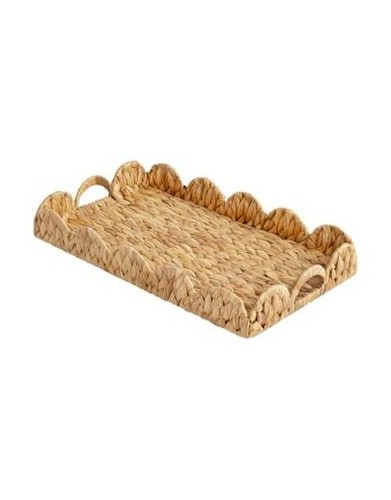 Rectangle wicker scalloped - ,