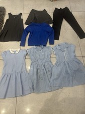Girls' School Uniform Cardigan Skirt, Dress & Trouser Bundle Age 7/8 Years