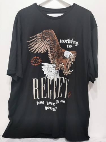 Xxl shirt black birdprint - t,