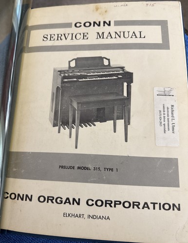 Conn organ service manual - conn,