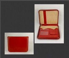 Vintage 1950s Red Leather Moir