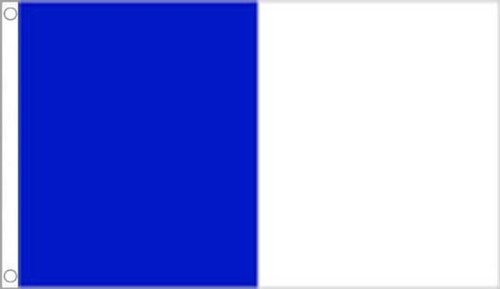 Blue and white flag - 3',