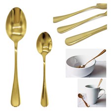 Dinner Spoon Tea Spoons Gold