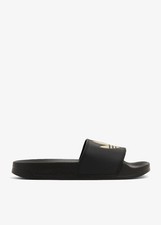 Adidas Adilette Lite Sliders Slides Men’s Black/Gold Size UK 9 (Ref160)