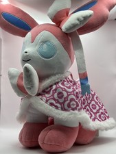 Build A Bear Sylveon Pokemon Plush with Cape Cloak Outfit - Eevee Evolution 