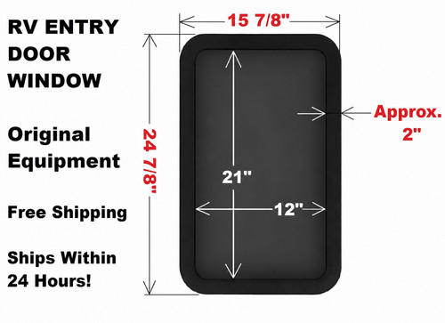Entry entrance door window - rv,