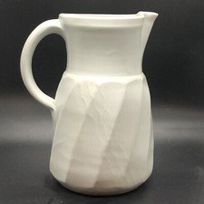 Vintage Rare ANGELA FINA Signed Mint Green Fine Art Glossy Pitcher/vase