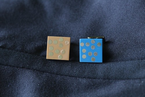 Thomas pink cufflinks odd pair - thomas,