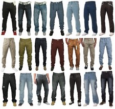 Mens Jeans Basic Regular Casual Comfort Pants All Sizes Clearance 28"-50"