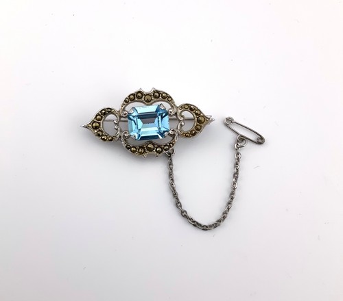 Vintage silver tone - silver-tone, marcasite