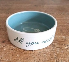 Trixie Ceramic Dog Bowl “All You Need Is Love & A Pet Dog” Dish for Food  Water