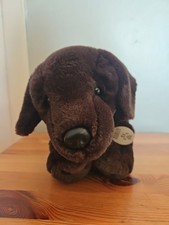Keel Toys Harley Puppy Soft Plush Toy Chocolate Brown Labrador Dog Harley - USED