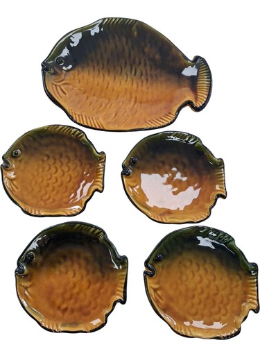 Vallauris fish shaped plates - shaped,