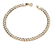 9ct Gold Curb Bracelet - 7.5