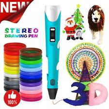 3D Printing Pen Set Doodle Printer Drawing 3 Colours PLA Filament Gift For Kids
