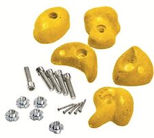 CLIMBING STONES YELLOW 5 PCS FOR KIDS CLIMBING FRAMES - FREEPOST