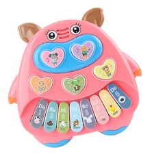 1pc Cartoon Calf Design Children Electronic Organ Children Music Toy (Pink)