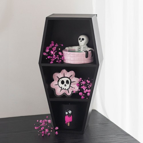 Small black coffin shelf - small,
