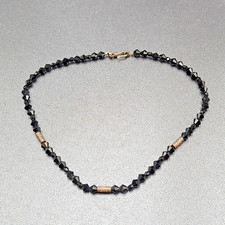 Vintage Necklace Black Rivoli