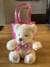 Harrods Pink Bear In Tote Bag