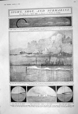 Old 1916 War Naval Officer Submarine Periscope Destroyer Searchlights 20th