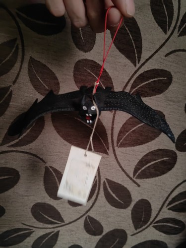 Rubber bat hanging decoration - rubber,
