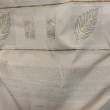 Gold Ivory Script Floral Leaf