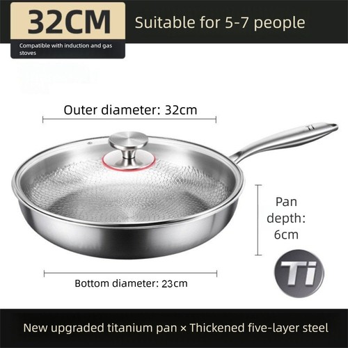 32cm titanium frying - titanium,