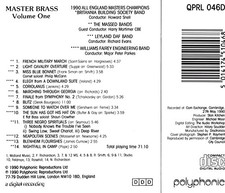 Brass Band Recording - Master Brass, Vol.1 - Brass Band Recording CD KZVG The