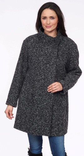 Womens mandarin neck wool mix - womens,