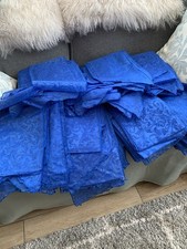 57 Royal Blue Flocked Quality Organza Wedding Chair Sashes