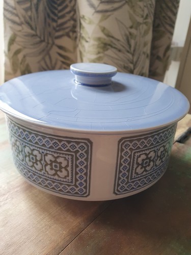 Vintage hornsea pottery blue - pottery,
