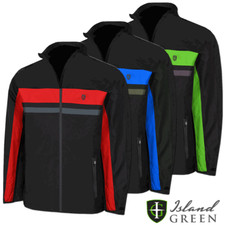 ISLAND GREEN MENS IG TECH WATERPROOF GOLF JACKET / SIZES S-4XL @ 60% OFF RRP