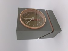 Vintage Westclox Alarm Clock Retro Mid-Century Modern Design Grey Pink
