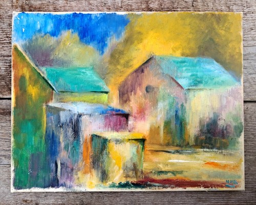 Vintage impressionist oil - impressionist,