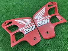 Used Honda CRM250R Shrouds (left and right) Red/White KS7 MD24 Painted Mater...