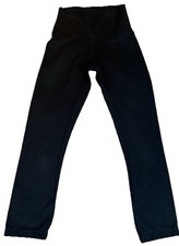 Lululemon Wunder Under Leggings Womens UK 6  Black High Rise Stretch Cropped 22L