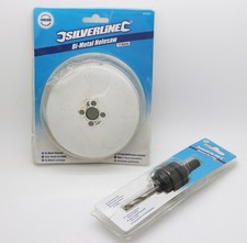 Silverline Bi-Metal Holesaw - 114mm Round Saw & Hex Arbor - Aluminium, PVC, Wood