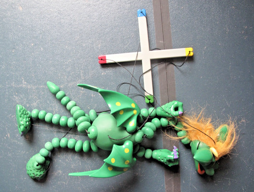 Dunstan the dragon marionette - the,