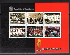 STAMPS SAN MARINO-Centenary of AC Milan Football Club, m/sheet , 1999-**