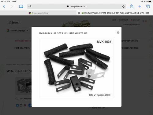 Spares mvk 1034 - mvk-1034, clip