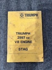 ORIGINAL 1972 TRIUMPH SERVICE TRAINING NOTES TRIUMPH 2997cc V8 ENGINE STAG