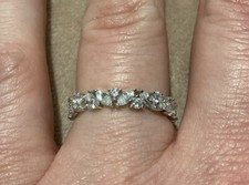 3.0 Carat Lab Created Diamond Full Eternity Ring Platinum Plated 925 Size i