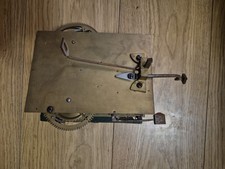 Antique Brass Longcase Clock 8 Day Movement + Bell Stand Spare parts 12x17cm T7