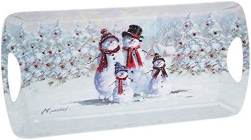 Snowman family tray medium - tray,