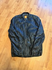 Men’s Hugo Boss Boss Orange Black Leather Jacket Size 52 UK